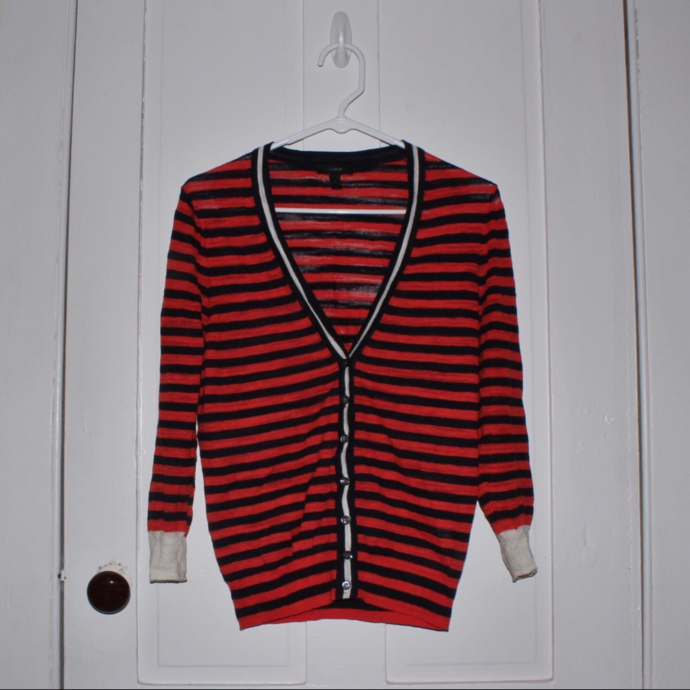 J. Crew striped cardigan